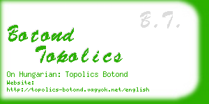 botond topolics business card